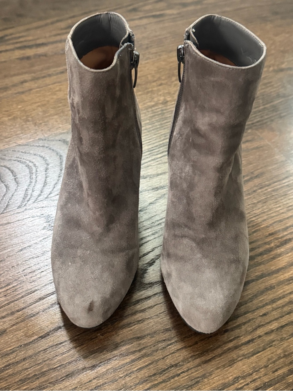 Via Spiga Grey Ankle Booties